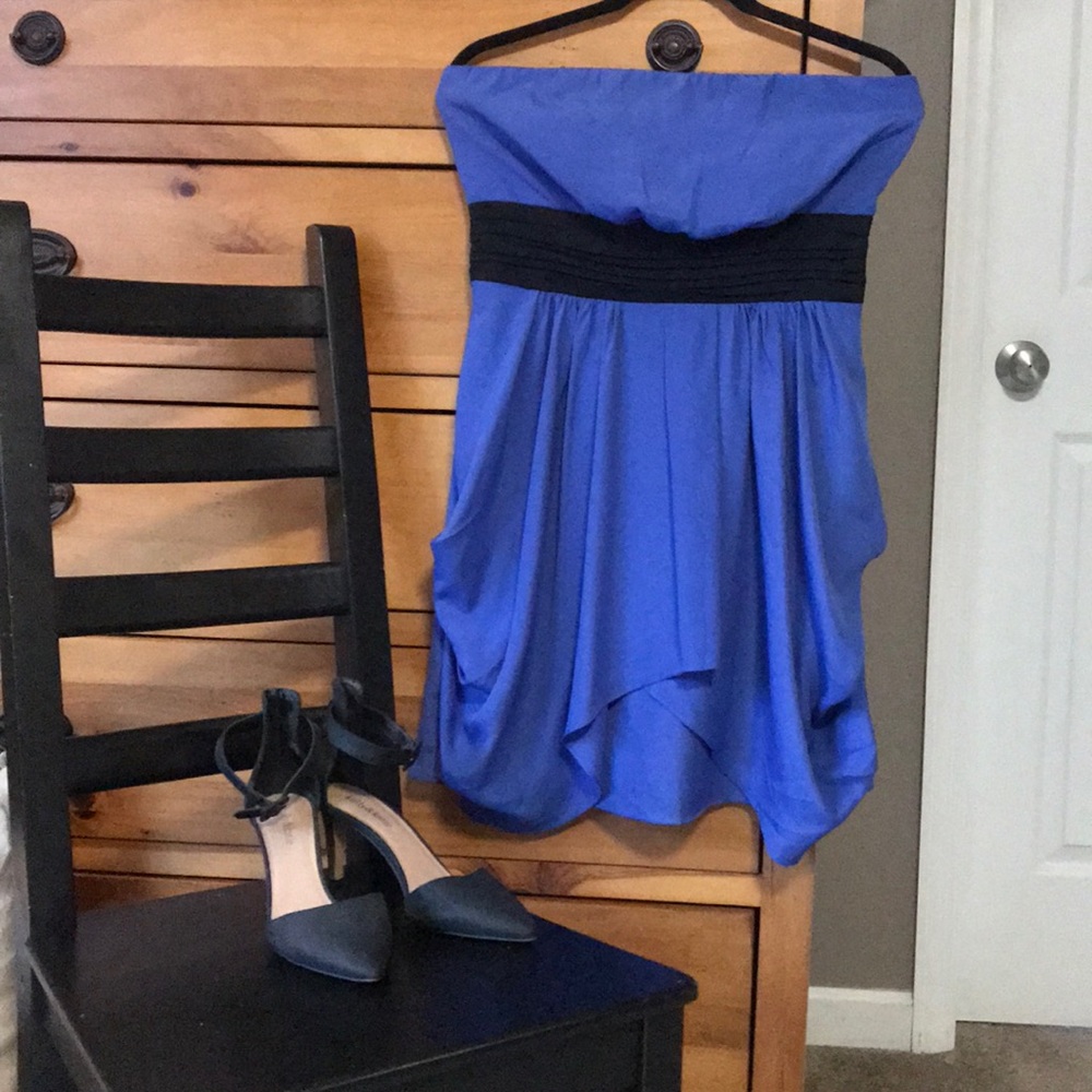 Blue and Black Party Dress